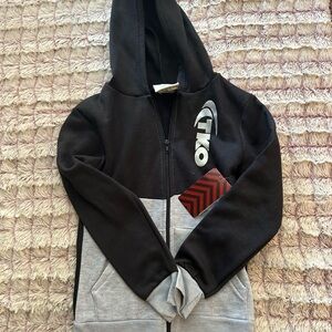 TKO Kids Two-Tone Black and Gray  hoodie size small